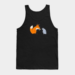 Fox and Baby Penguin Tank Top